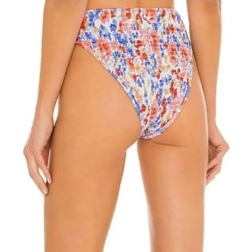 L*SPACE Camellia Barlette Bikini Set In Wisteria Flowers Forever Medium New